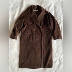 Max Mara brown wool/cashmere coat | long coat | winter | size 10